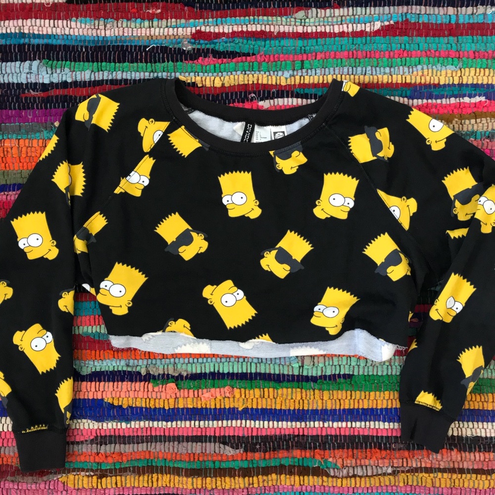 H&M Bart Simpson Crop Top